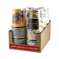 Картонени чаши  happy birthday & children