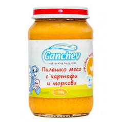 Пюре Ganchev от пуешко месо с картофи и моркови 190гр