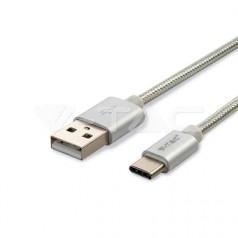 Тип C USB Кабел Сребрист "Platinum" 1метър