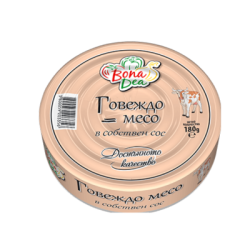 Говеждо месо в собствен сос Бона деа 180гр