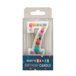 Свещ за рожден ден-7-двулицева-7.6см-1бр