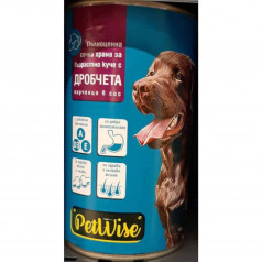 Кучешка храна Petwise свински дроб 1,24 кг