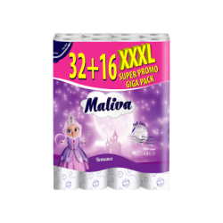 Тоалетна хартия Maliva XXXL 3пл/32+16 броя