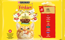 Храна Friskies говеждо хапки в сос 4х85гр.