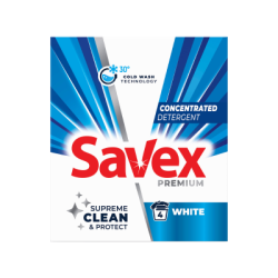 Прах Savex пауър 2в1 бяло пране 320гр/4пр