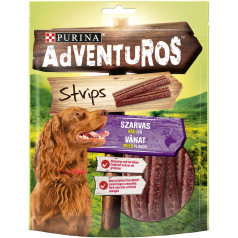 Храна за кучета  Adventuros Nuggets ленти еленово месо 90 гр