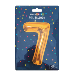 Фолиев балон цифра 7 злато 85см 