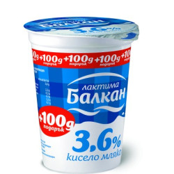 Кисело мляко Балкан 3.6% 400гр