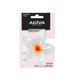 Шнола за коса агива 8cm jdh304 б.цвете