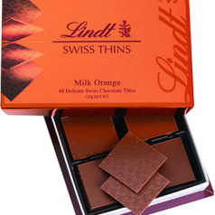 Шоколадови бонбони Lindt Thins портокал 125гр