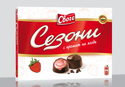 Шоколадови бонбони Сезони ягода 160гр