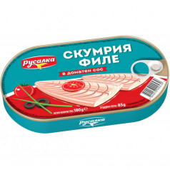 Скумрия филе Русалка, в доматен сос 180 гр