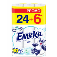 Тоал.хартия Emeka White без аромат 24+6бр.