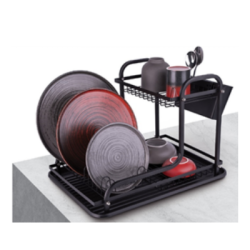 Brio сушилник за съдове двуетажен черен