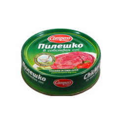 Пилешко месо в собствен сос Compass 180гр