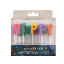 Свещи за рожден ден-цв.букви-2.4см-13бр