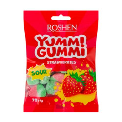 Бонбони жел.yummi gummi кис. ягода 70гр