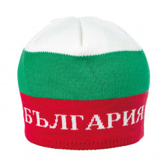 Шапка трикольорна плетена България