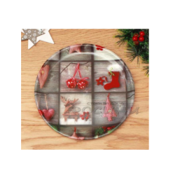 Поднос кръг ЧНГ ф22см