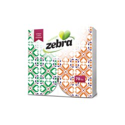 Сгънати салфетки Zebra 33X33 70 бр.