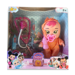 Плачещо бебе с докторски комплект