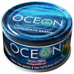 Риба тон Ocean парченца в растително масло 185гр