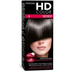 Боя за коса HD Color 3 Тъмен кестен 60 мл