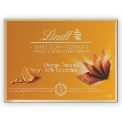 Шок.бонбони Lindt Thins с портокал 125гр