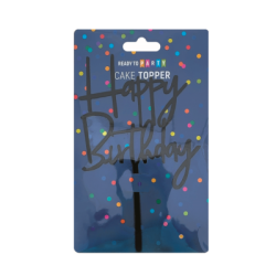 Топер за торта-черен-10х12см-1бр