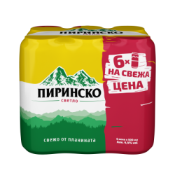 Бира Пиринско кен 6х0.5л