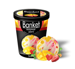 Сладолед Banket ягода и манго  500гр