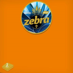 Оранжеви салфетки Zebra Gold 35бр
