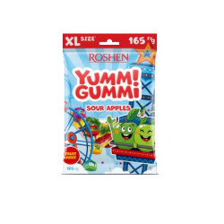 Бонбони жел.yummi gummi мега ябълки 165гр