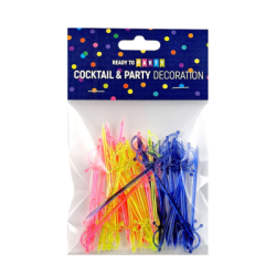 Многоцв.коктей.шишчета за декорация 48бр