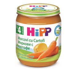 Био Пюре Hipp Ранни моркови с к-фи 125гр