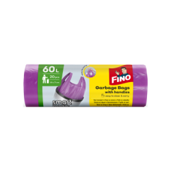 Цветни торби за смет Fino, дръжки 60л/20бр