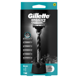 Самобр Gillette Mach3 Charcoal 6ножч.+пост