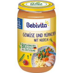 Пюре Bebivita био зеленчуци, спагети, пилешко 250 гр