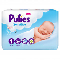Пелени Pufies Sensitive за новородени 36бр