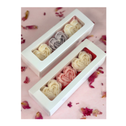 Подаръчна кутия божур сърце 3бр