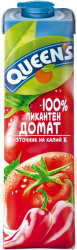 Натурален сок Queen`s пик. домат 100% 1л