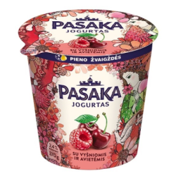 Йогурт вишна/малина 370гр пасака