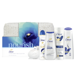 Комплект Dove Nourish с несесер, 5 части