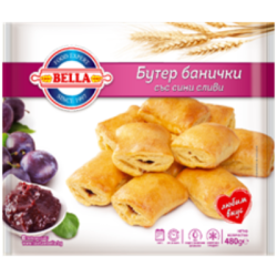 Мини банички Bella със сини сливи 480гр