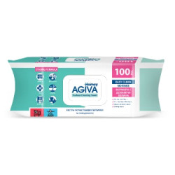 Влажни кърпи за повърх.Agiva белина 100бр