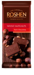 Шоколад Roshen extra dark hazelnuts 90 гр