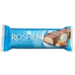 Шоколадов бар Roshen бадем и кокос 29гр