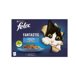 Храна за котки Felix сьомга и писия 4х85гр