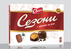 Шоколадови бонбони Сезони ром 156.5гр