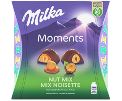Шок. бонбони Milka Moments Mix ядки 169 гр